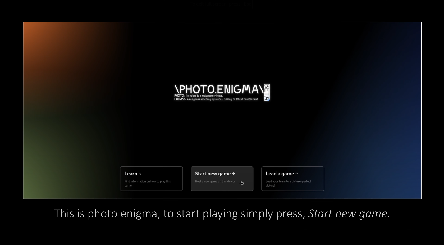 Photo Enigma